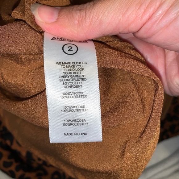 Good American cowl drape neck Leopard Print Slip Dress size 2 midi Y2K party - Picture 9 of 9